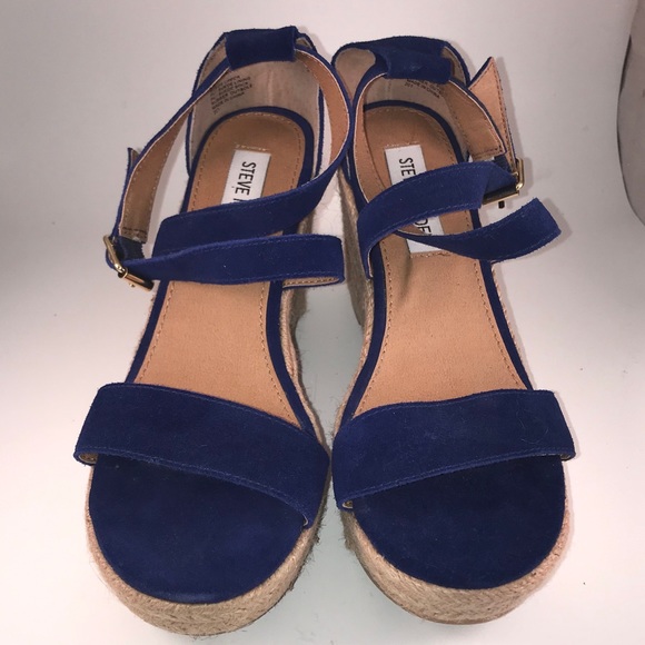 NWOT Steve Madden blues wedges in size 6 - Picture 6 of 13